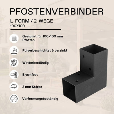 Paalconnector 100x100 mm