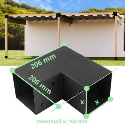 Paalconnector 100x100 mm