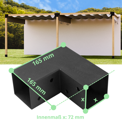 Paalconnector 70x70 mm